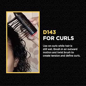 Denman D143 Hair Brush Black 5 Row Long Handle Styling Brush for Detangling Separating Shaping and Defining CurlsFringes Bangs For Women and Men - Image 3