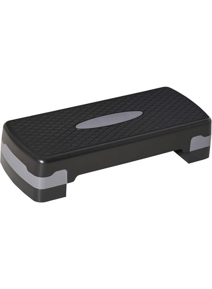 جهاز تمارين رياضية منزلي Step for Fitness، مزود بارتفاع قابل للتعديل على مستويين (10/15 سم)، يتحمل وزنًا يصل إلى 150 كجم، مناسب للتمارين الرياضية المنزلية، أبعاده 68 × 29 × 15 سم، لونه أسود. ( متعدد الألوان ) - Image 1