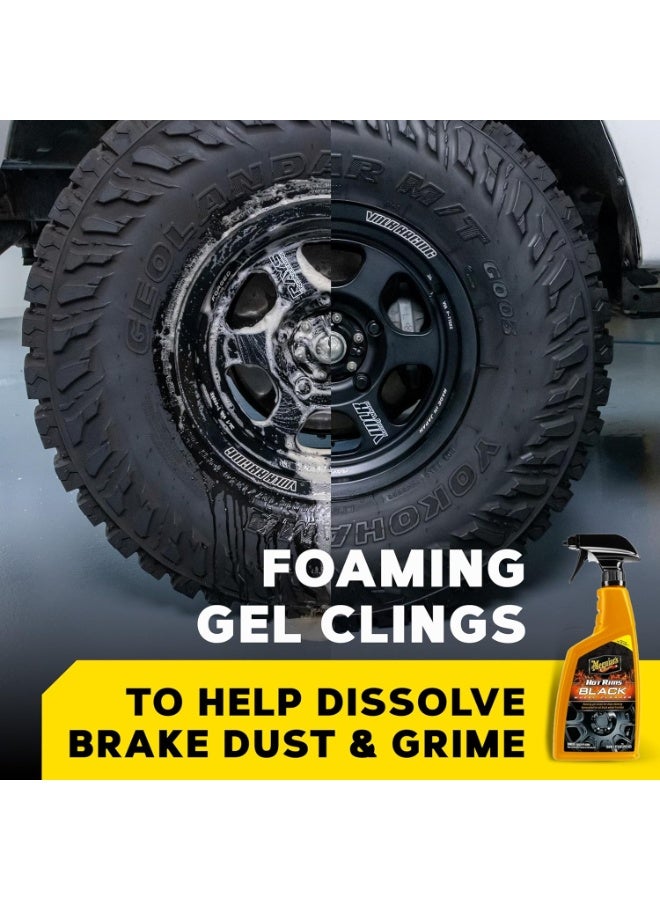Meguiar's Meguiar's Hot Rims Black Wheel Cleaner, Deep Foaming Gel Specially Formulated to Effectively Clean Matte, Gloss, Satin, and Chrome Black Wheels, 24 Oz Spray Bottle - Image 2