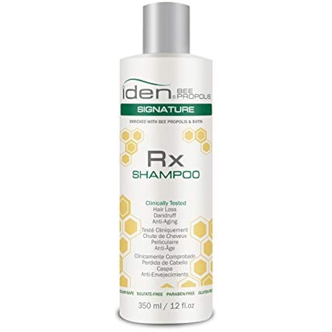 Iden BEE PROPOLIS SIGNATURE RX SHAMPOO, PROMOTES HEALTHY HAIR GROWTH, SAW PALMETTO & GREEN TEA, 12 FL.OZ - Image 1