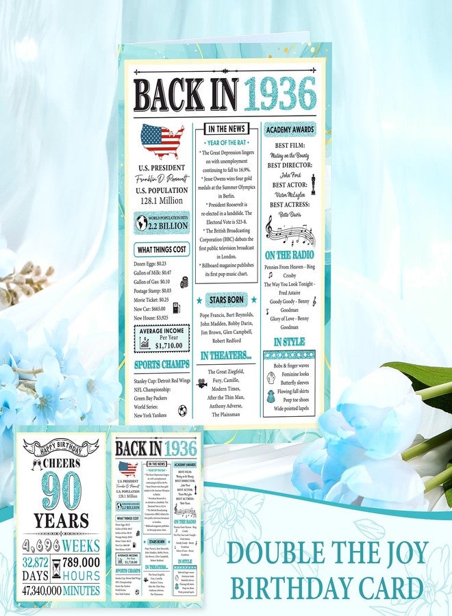 Launrada 90th Birthday Gifts for Women Funny 90 Year Old Birthday Gifts for Women Unique 90 Years Old Female Gift Ideas Useful 1936 Gift for 90 Year Olds Woman Her Grandma Happy 90th Decorations With Tumbler - Image 4