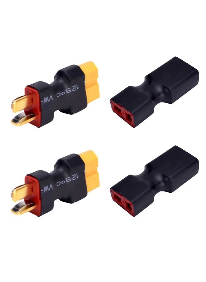 LINSYRC 2 Pairs XT60 to T-Plug Connector RC Male Female Adapter for RC Car Plane Lipo Battery ESC - Image 1
