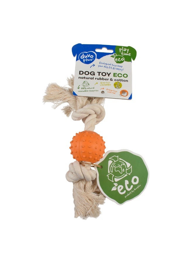 Duvo + Duvo+ Eco Rubber Ball Bamboo/Rice + Cotton 27x5x5cm Mixed Colors Dog Toy - Image 2