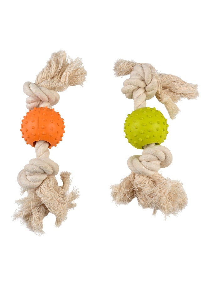 Duvo + Duvo+ Eco Rubber Ball Bamboo/Rice + Cotton 27x5x5cm Mixed Colors Dog Toy - Image 1