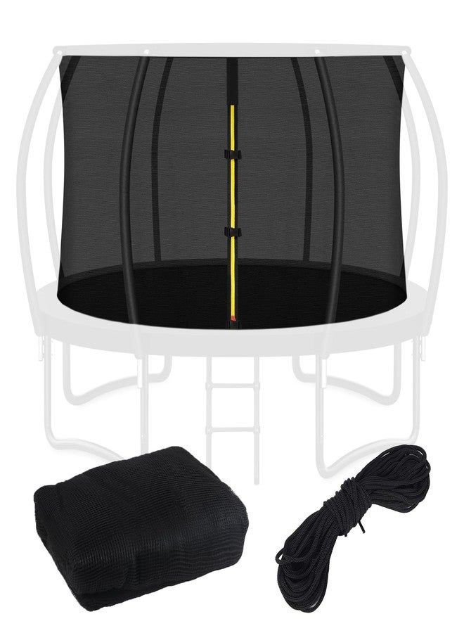 MSSVIGING Top Ring Trampoline Enclosure Net Replacement-for 12ft 8 Curved Poles Top Ring System, 12' Round Safety Net Only, Trampoline Accessories with Protection Buckles Adjustable Straps Zipper - Image 1