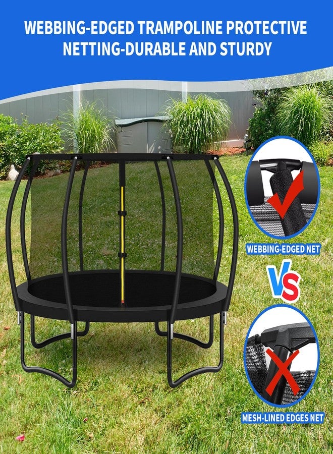MSSVIGING Top Ring Trampoline Enclosure Net Replacement-for 12ft 8 Curved Poles Top Ring System, 12' Round Safety Net Only, Trampoline Accessories with Protection Buckles Adjustable Straps Zipper - Image 5