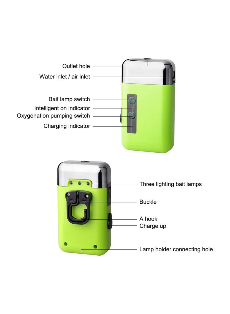 3 in 1 Fishing Tap and Oxygen Pump Tool, Three in One Water Tap with LED Light, Portable Fish Aquarium Air Pump  - Image 4