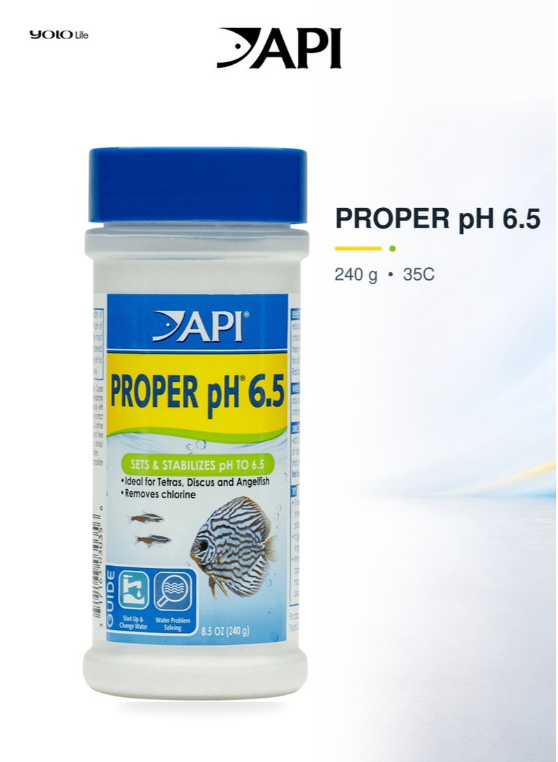 API Proper pH 6.5 Powder (8.5 oz), Aquarium Water Conditioner, pH Buffer, Aquarium Additive, for Aquarium Setup, Water Changes, Freshwater Fish - Image 1