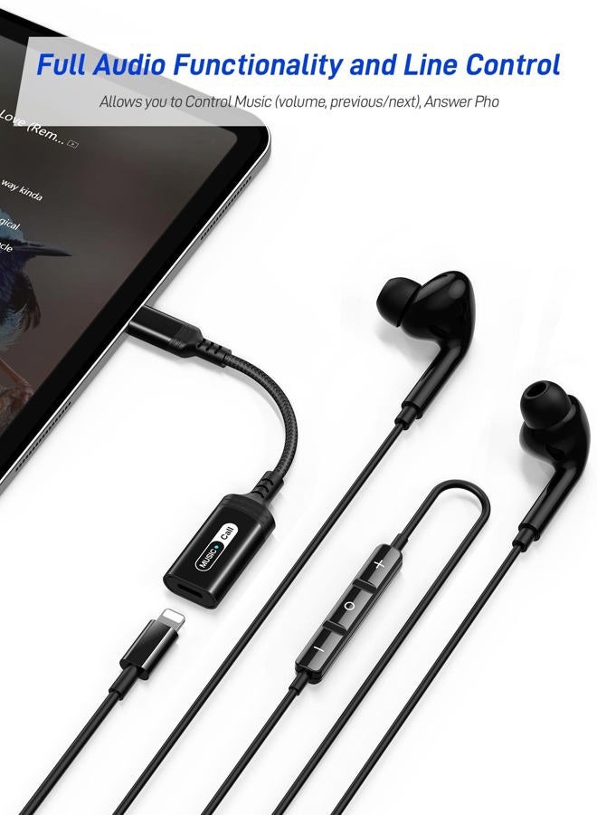 iMangoo USB C to Lightning Audio Adapter for Apple iPad Pro 10 iPhone 16 15 Pro Max, Type C Male to Female MFi Certified Lightning Headphone Earphones Converter for iPad Air Mini 6 MacBook Connector Black - Image 4