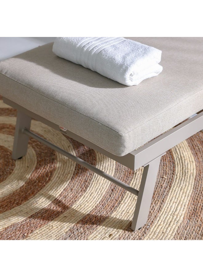 DANUBE HOME Macy Premium Outdoor Sun Lounger – Beige Rattan Style – Weather-Resistant Patio, Pool & Garden Chair with 2-Year Warranty for Ultimate Relaxation - Image 5