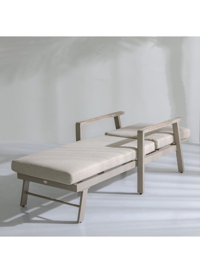 DANUBE HOME Macy Premium Outdoor Sun Lounger – Beige Rattan Style – Weather-Resistant Patio, Pool & Garden Chair with 2-Year Warranty for Ultimate Relaxation - Image 3