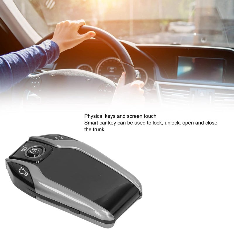 woobles Push Start Ignition Kit, Universal TK800 and LCD Touch Screen Smart Key Remote Keyless Entry for All Start Stop Engine Button Models (Grey) Grey - Image 4