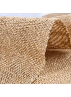Home Buy HOME BUY 3.5Mx28CM Burlap Roll Jute Hessian Table Runner Fabric Ribbon for Handmade Wedding Party New Year Ornaments Christmas Decoration (Brown, 28cmx5m)  - Image 3