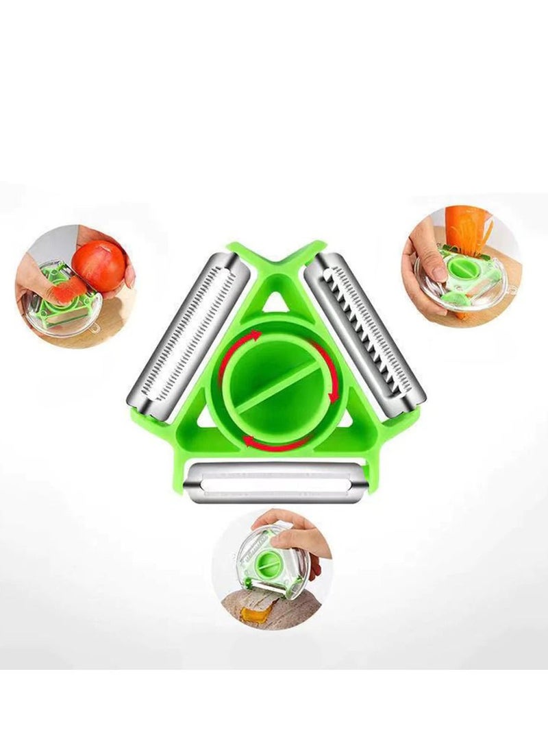 DubaiGallery 3 in 1 Peeler Set [ Multi Style Stainless Steel Peeler ] [ Potato Peeler Apple Peeler ] Perfect for Peeling Vegetables & Fruits  - Image 3
