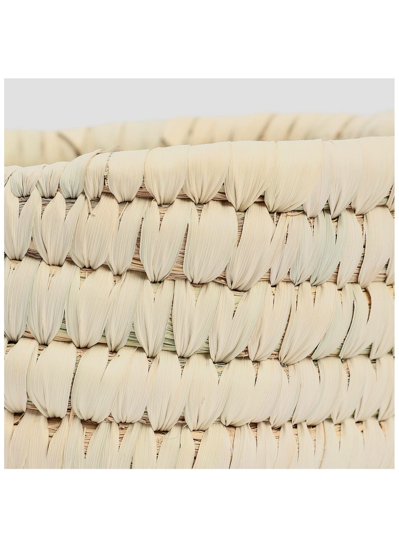 Bazaar Misr - Wicker storage basket macrame - Image 1
