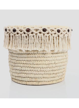 Wicker storage basket macrame - pzsku/ZEA1ADF594BF09640E03BZ/45/_/1724470881/8062bbad-3889-4b0e-a162-2c493b8e9c40
