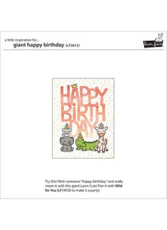 Lawn Fawn Giant Happy Birthday Lawn Cuts Custom Craft Die  - Image 2