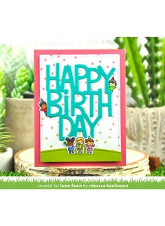 Lawn Fawn Giant Happy Birthday Lawn Cuts Custom Craft Die  - Image 3