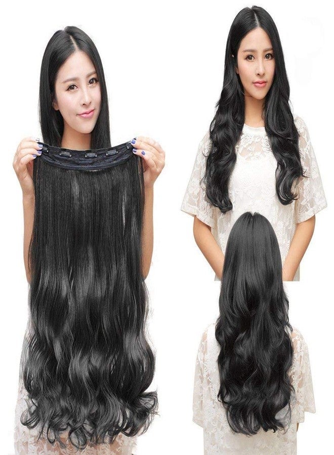 BeatStock 5 Clip In Hair Extension in Black color with Curly Texture - Image 1