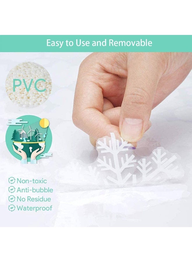 ملصقات نافذة عيد الميلاد - 6 أوراق قابلة لإعادة الاستخدام لتزيين النوافذ على شكل رنة ثلجية لتزيين حفلات عيد الميلاد. ملصقات نافذة على الوجهين لتزيين حفلات عيد الميلاد. - Image 5