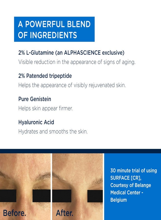 ALPHASCIENCE SURFACE [CR] - Moisturizing & Tightening Face Cream - Improves Elasticity & Helps Reduce Appearance of Signs of Aging - Hydrates & Smooths - Preservative-Free - 30 ml / 1 fl oz. - Image 5