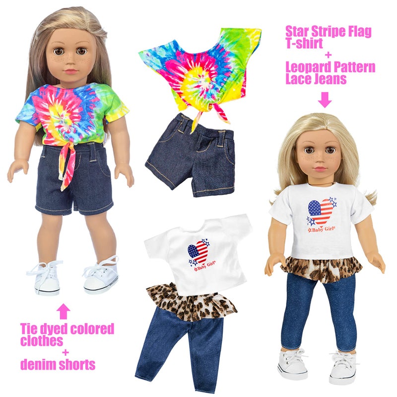 ibayda Fashion 10 Sets 18 inch Doll Clothes and Accessories Play Set inlcude Mermaid Shinning Dress Outfits Bikini Hat Handbag (No Doll) - Image 4