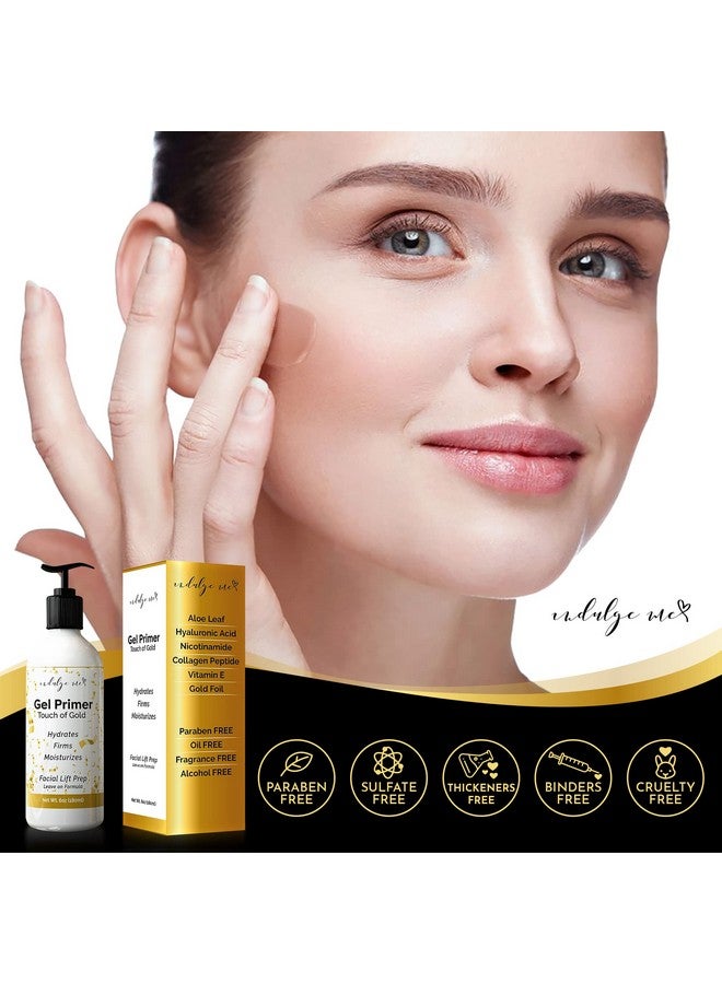 IndulgeMe Conductive Gel Facial Hydrating Leaveon Gel Primer Hyaluronic Acid Collagen Peptide Niacinamide Vitamin E Gold Foil - Image 2