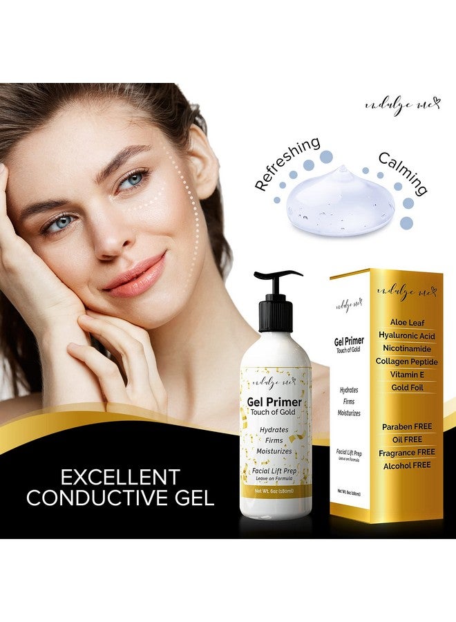 IndulgeMe Conductive Gel Facial Hydrating Leaveon Gel Primer Hyaluronic Acid Collagen Peptide Niacinamide Vitamin E Gold Foil - Image 5
