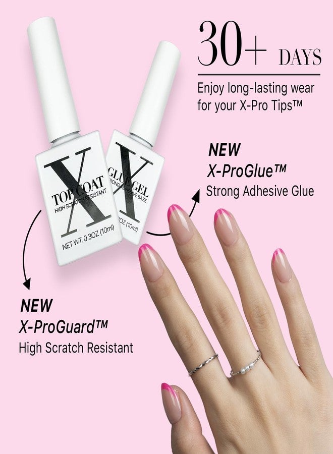 SXC Cosmetics X-Pro Tips French Tip Press On Nails - Bright Pastel Glow in the Dark Series (GLOW118KIT-XS Almond) - Image 5