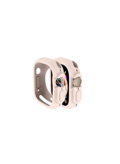 Compatible with Apple Watch Ultra 49 mm case All-Round Shockproof TPU Silicone Protective Cover Bumper Shock-Absorbing Scratch-Resistant Protective case for Apple Watch Ultra 49 mm pink