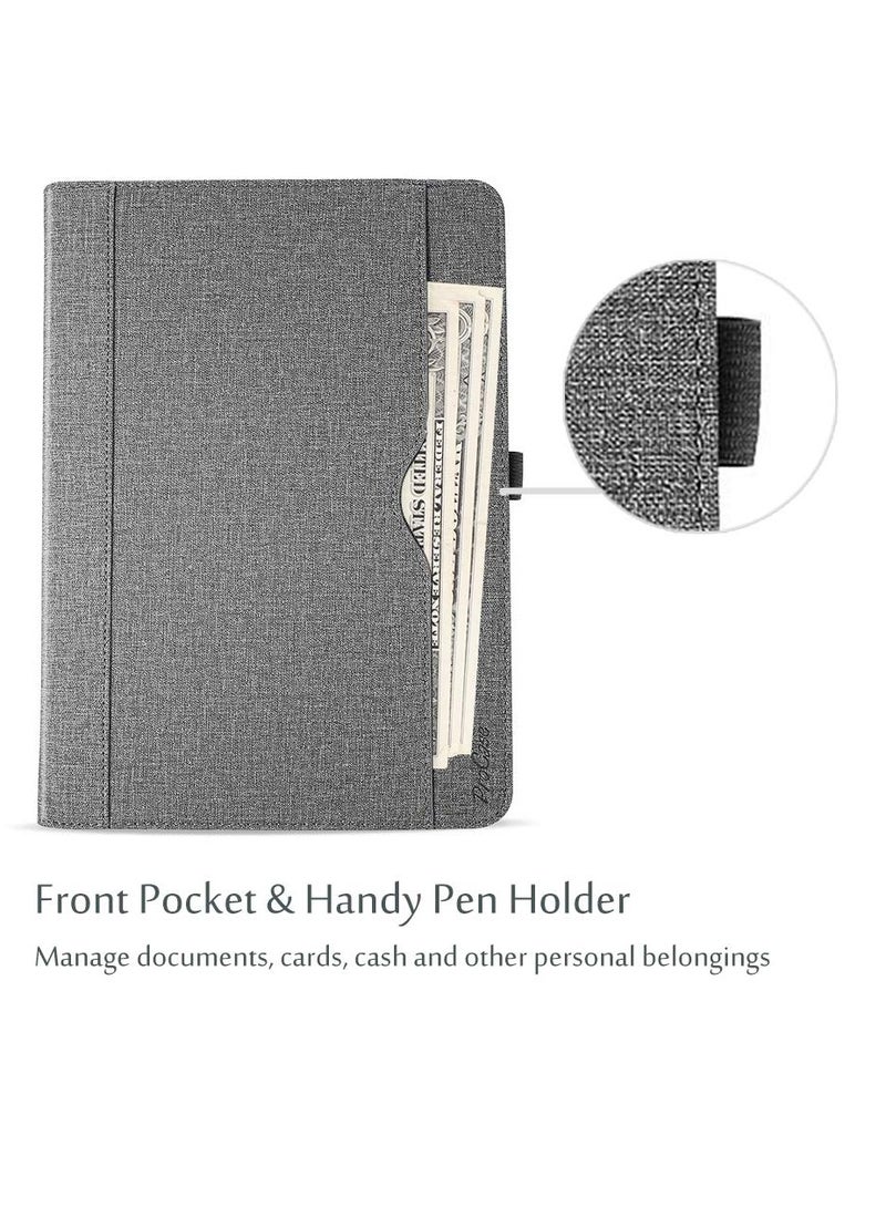 Procases Universal Case for 9 to 10 Inch Tablet Stand Folio Universal Tablet Case Protective Cover With Adjustable Fixing Band and Multiple Viewing Angles Grey - Image 5