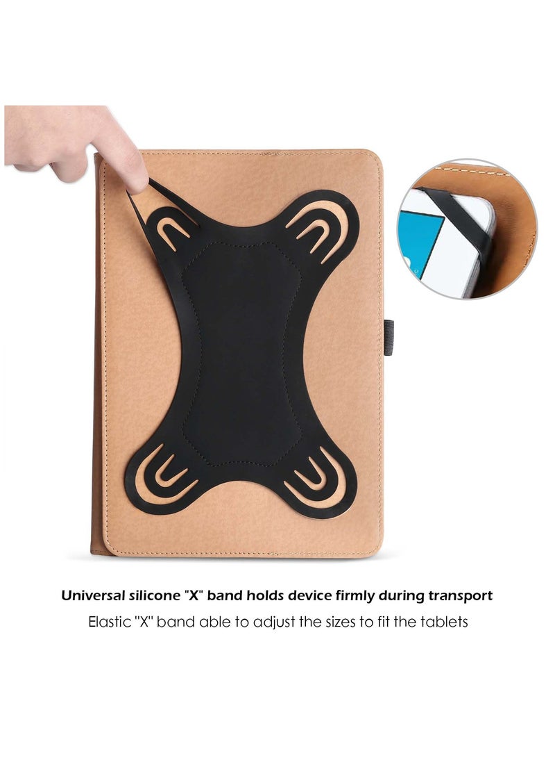 Procases Universal Case for 9 to 10 Inch Tablet Stand Folio Universal Tablet Case Protective Cover With Adjustable Fixing Band and Multiple Viewing Angles Grey - Image 2