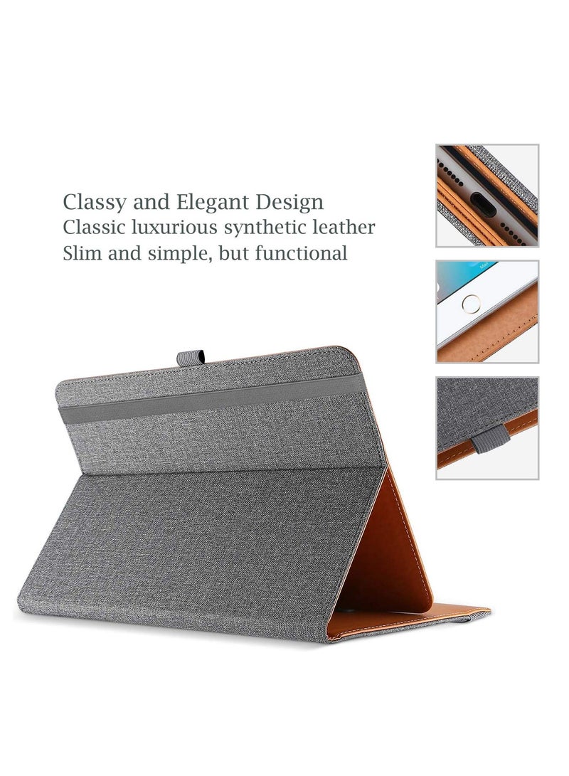 Procases Universal Case for 9 to 10 Inch Tablet Stand Folio Universal Tablet Case Protective Cover With Adjustable Fixing Band and Multiple Viewing Angles Grey - Image 4