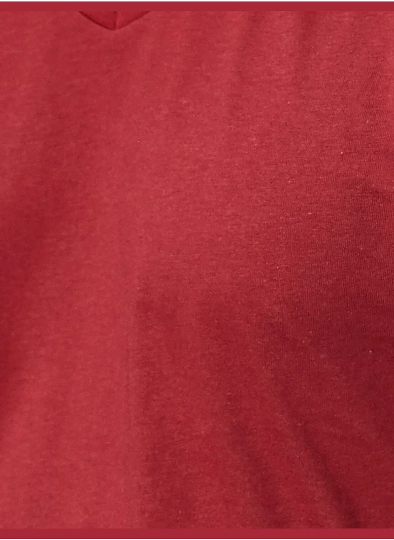 كوتون Short Sleeve V Neck Basic T-Shirt