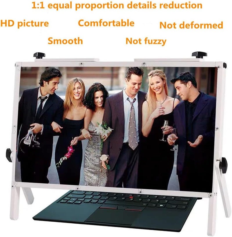 Laptop Screen Magnifier Protector Holder, Portable Computer Magnifying Screen for Laptop Ultra-Clear Blu-ray 5X Magnifying Glass, Version - Image 5