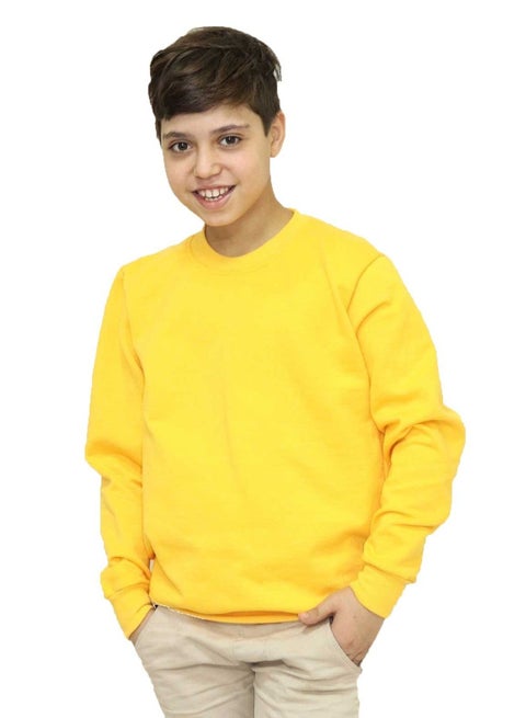 سويت شيرت ميلتون قطن للاطفال - أصفر