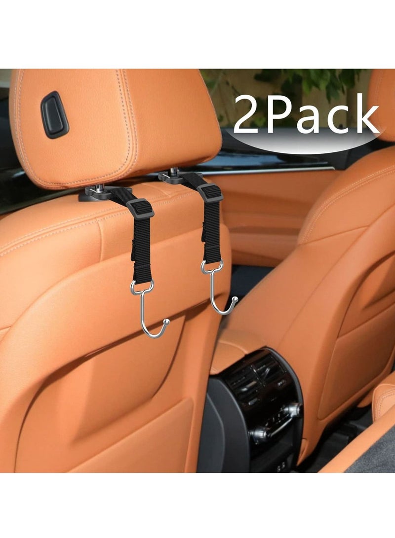 SYOSI Metal Headrest Hooks for Car, Heavy Duty Car Accessories for Purse, Bags, Back Seat Hangers with 100 lbs Capacity - Image 5
