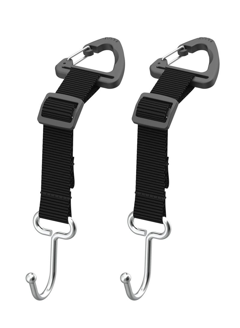 SYOSI Metal Headrest Hooks for Car, Heavy Duty Car Accessories for Purse, Bags, Back Seat Hangers with 100 lbs Capacity - Image 1