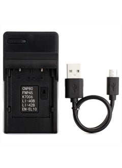 Norifon NP-80 USB Charger for Casio Exilim EX-G1, Exilim EX-N1, Exilim EX-N2, Exilim EX-S5, Exilim EX-S8, Exilim EX-S9, Exilim EX-Z35, Exilim EX-Z550, Exilim EX-Z800 Camera and More  - Image 1