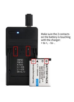 Norifon NP-80 USB Charger for Casio Exilim EX-G1, Exilim EX-N1, Exilim EX-N2, Exilim EX-S5, Exilim EX-S8, Exilim EX-S9, Exilim EX-Z35, Exilim EX-Z550, Exilim EX-Z800 Camera and More  - Image 2