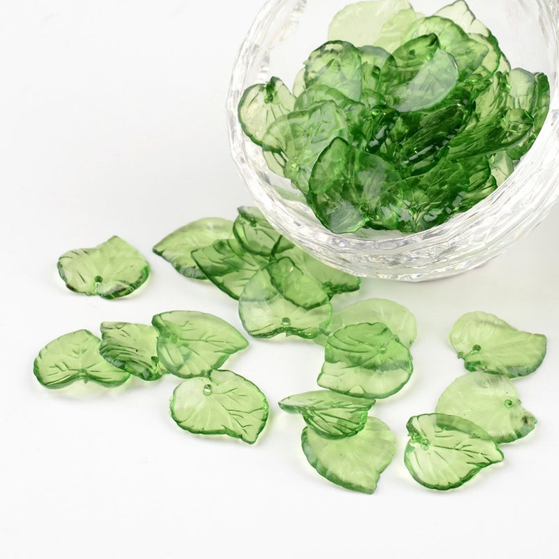 100Pcs Leaf Charms Jewelry Charms Jewelry Making Leaf Pendants Leaf Charms - Image 4