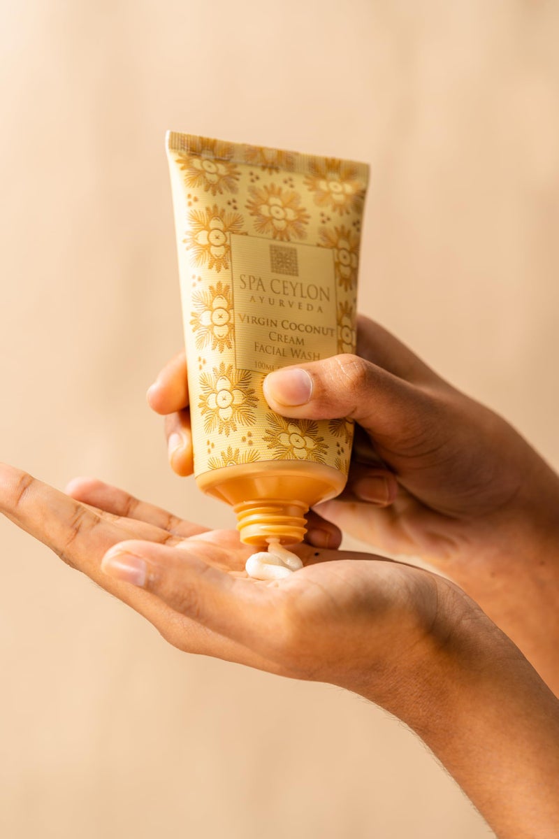 SPA CEYLON VIRGIN COCONUT Cream Facial Wash | Rich & Soft-Foaming | Deep Cleansing | Silicon-Free | 100% Vegetarian | Suitable for all skin types - Image 3