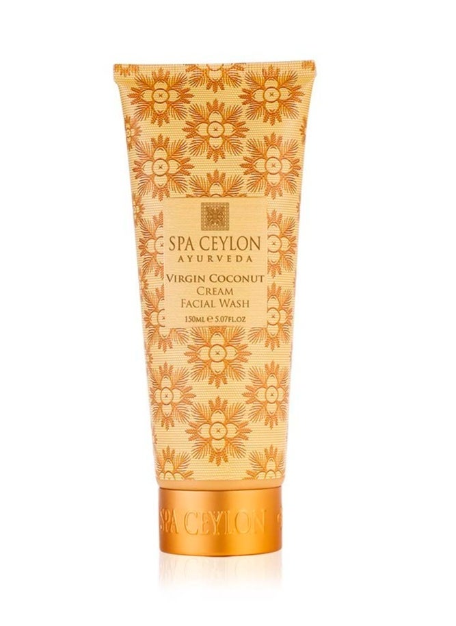 spa ceylon SPA CEYLON VIRGIN COCONUT Cream Facial Wash | Rich & Soft-Foaming | Deep Cleansing | Silicon-Free | 100% Vegetarian | Suitable for all skin types  - Image 1
