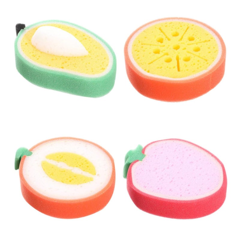 4Pcs Kitchen Cleaning Sponge Scrubber Set Multipurpose Cellulose Sponges For Stubborn Stain Removal Random Color - Image 2
