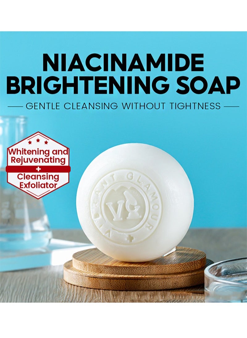 Vibrant Glamour - Niacinamide Brightening Soap，Deep Facial Cleansing, Whitening, Reducing Facial melanin, Suitable For All Skin Types (100g) - Image 1