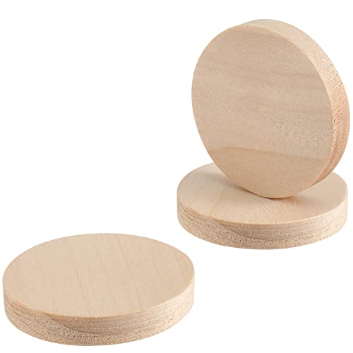 SINJEUN 100 Pack 1.5 Inch Round Wood Coins, Wood Cutout Circles Chips, Natural Wooden Coins Unfinished Small Blank Tokens Wood Discs for Arts Supplies, Hand Crafts, DIY Projects - Image 4