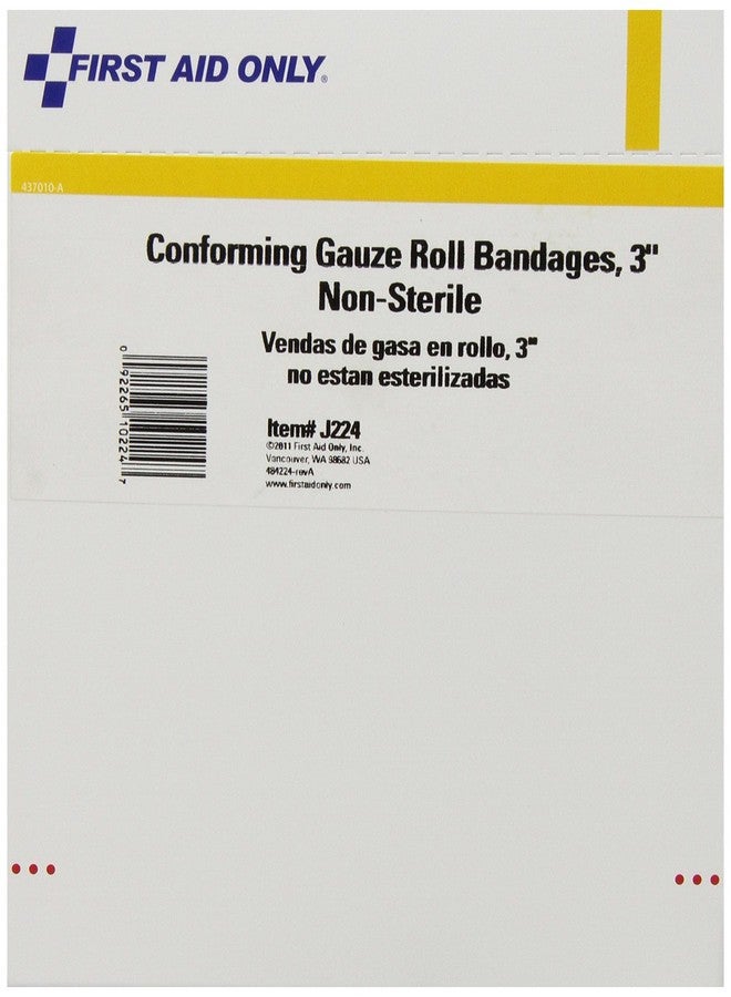 First Aid Only 3 Non-sterile Conforming Gauze Roll Bandage, 10-Count Box - Image 1