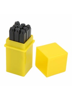 Generic Carbon Steel Punch Set, Carbon Steel 3 mm Alphabet / Numbers Punch Kit with Case Industrial Stamping Metal Stamping Craft Tools Set for Printing Metal Wood Plastic Leather [Numbers] Press Studs  - Image 1