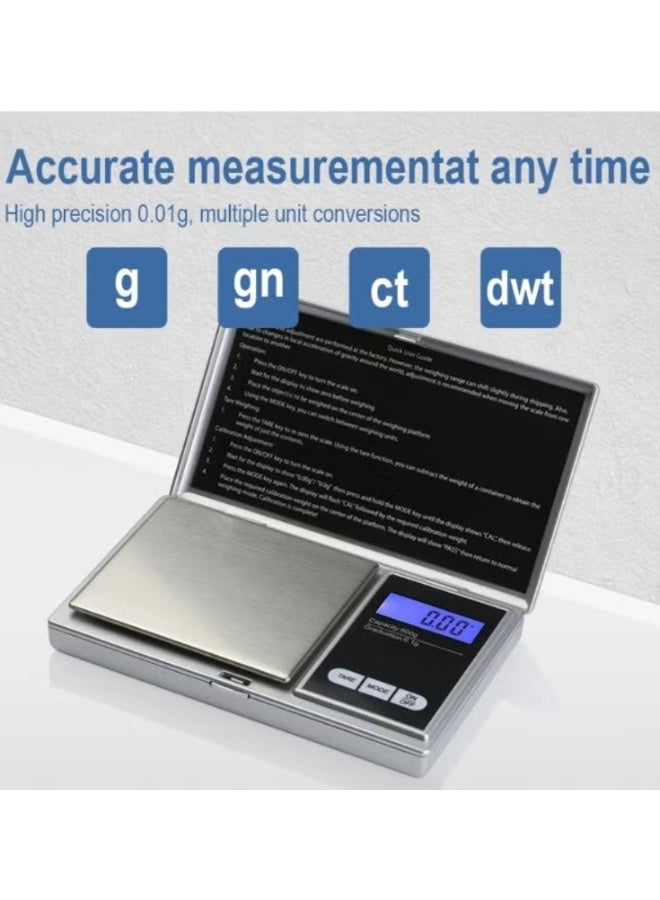 ميزان جيب رقمي من أمريكان وي سكيلز، 1000 غرام × 0.1 غرام، أسود - Image 1