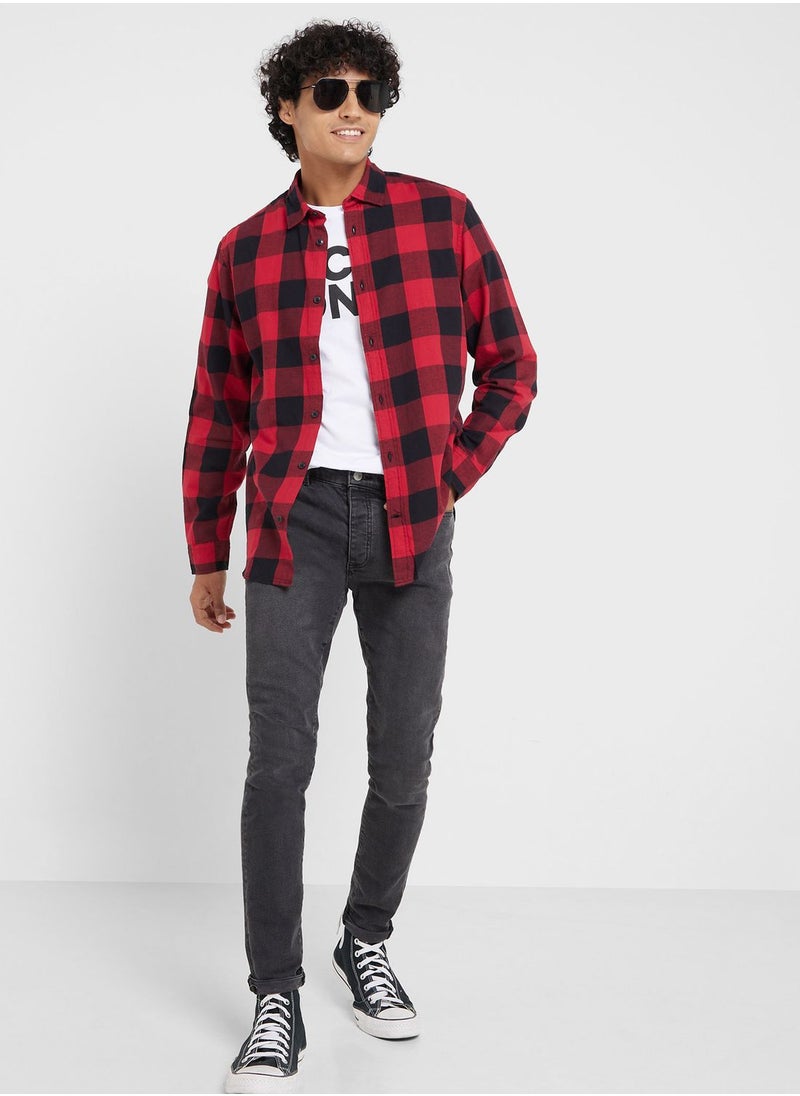 JACK & JONES - Checked Slim Fit Shirt - Image 1